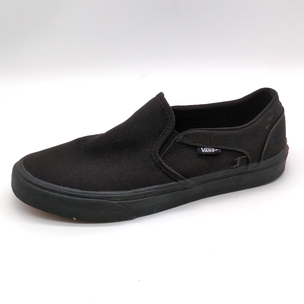 Vans Shoes Womens Black 9 Loafer Sneakers Slip On Off The Wall Comfort Stretch